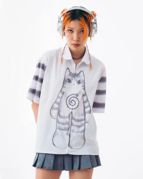 White Cat Shirt