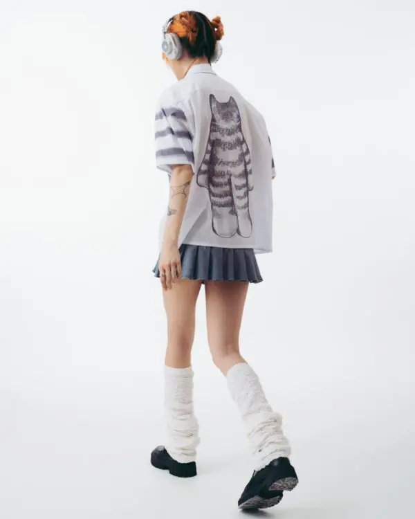 White Cat Shirt - Image 3
