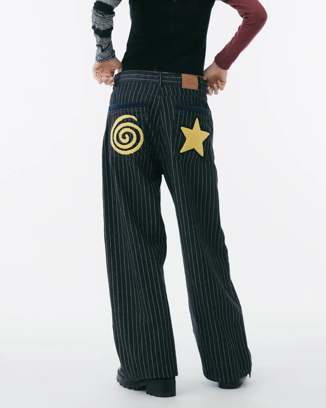 Bobinsky Oversized Pinstripe Jeans