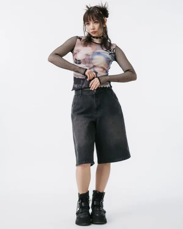 Revolution Spray Oversized Jorts - Image 5
