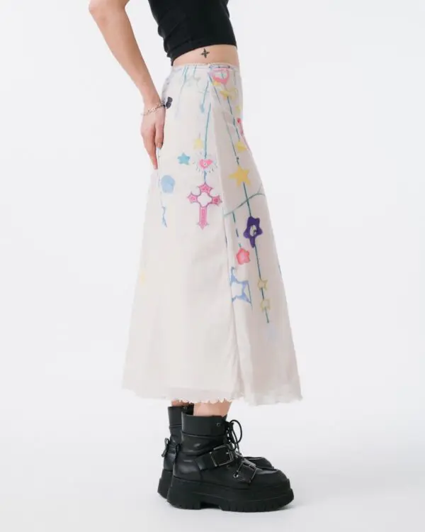 Wish Mesh Midi-Skirt - Image 3