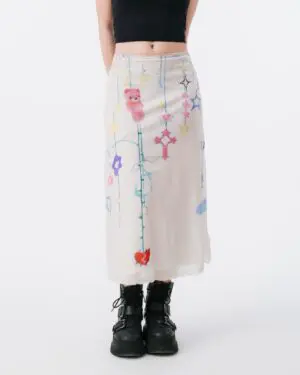 Wish Mesh Midi-Skirt