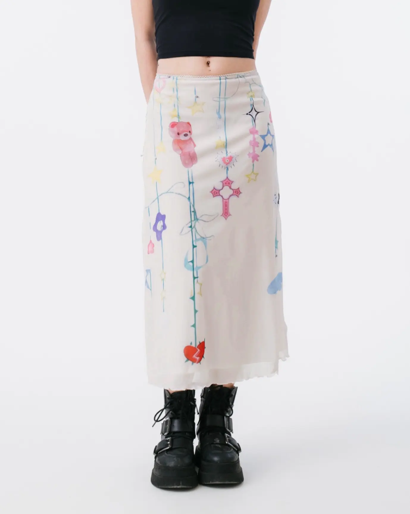 Wish Mesh Midi-Skirt