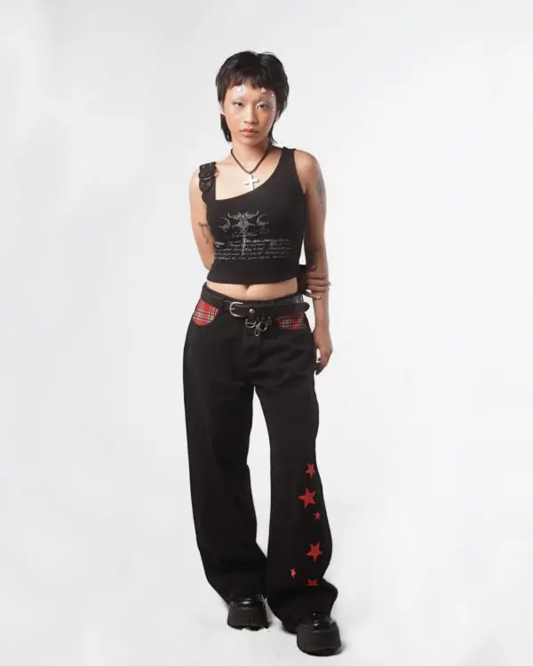 Red Stars Adjustable Pants - Image 5