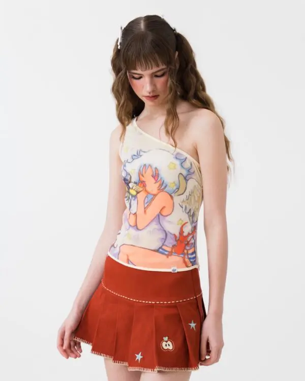 Oliwa Asymmetric Mesh Top - Image 3