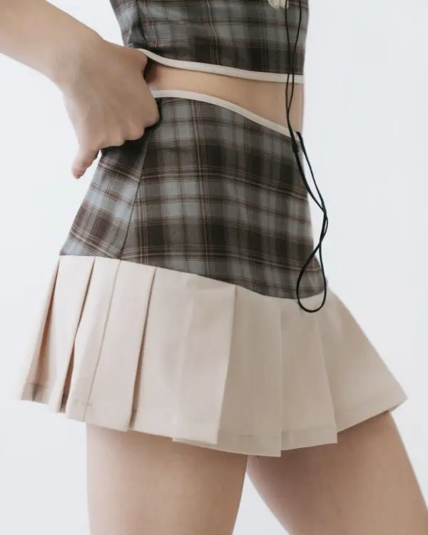 Tartan Built-in Shorts Skirt - Image 5