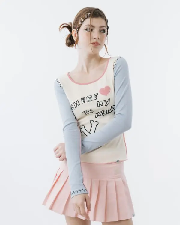 Psycho Embroidery Long Sleeve top - Image 4