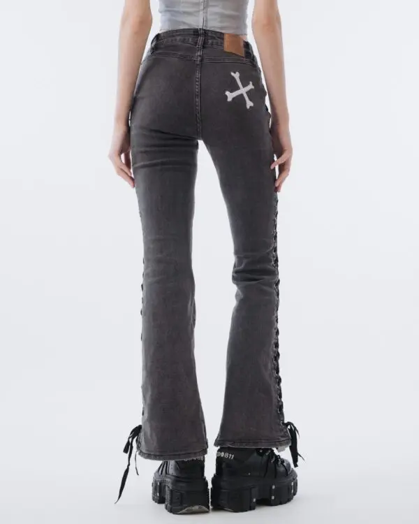 Bones Flare Lace-up Jeans - Image 3