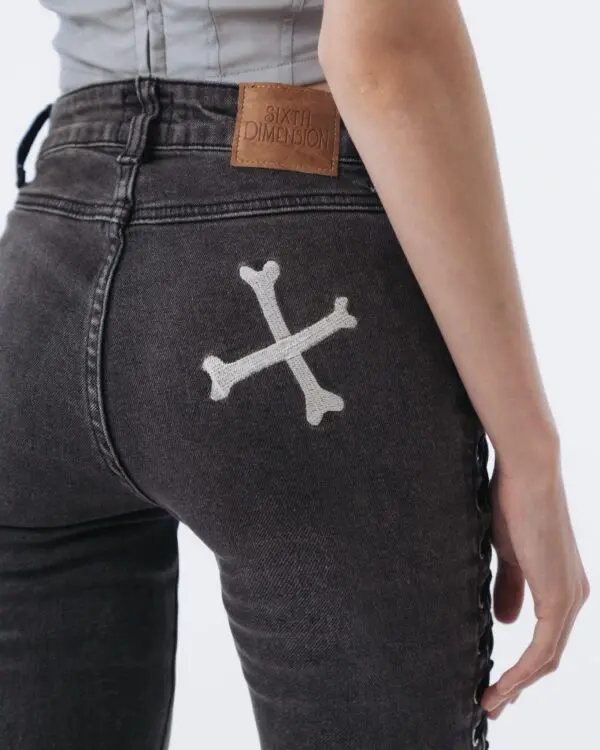 Bones Flare Lace-up Jeans - Image 7