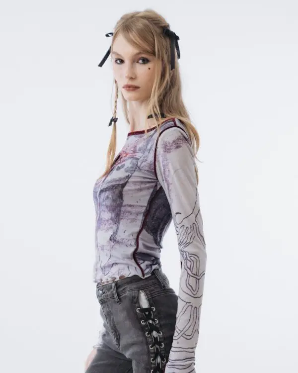 Capulet Long Sleeve Mesh Top - Image 5