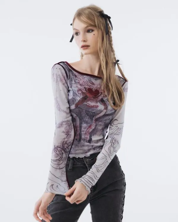 Capulet Long Sleeve Mesh Top - Image 6