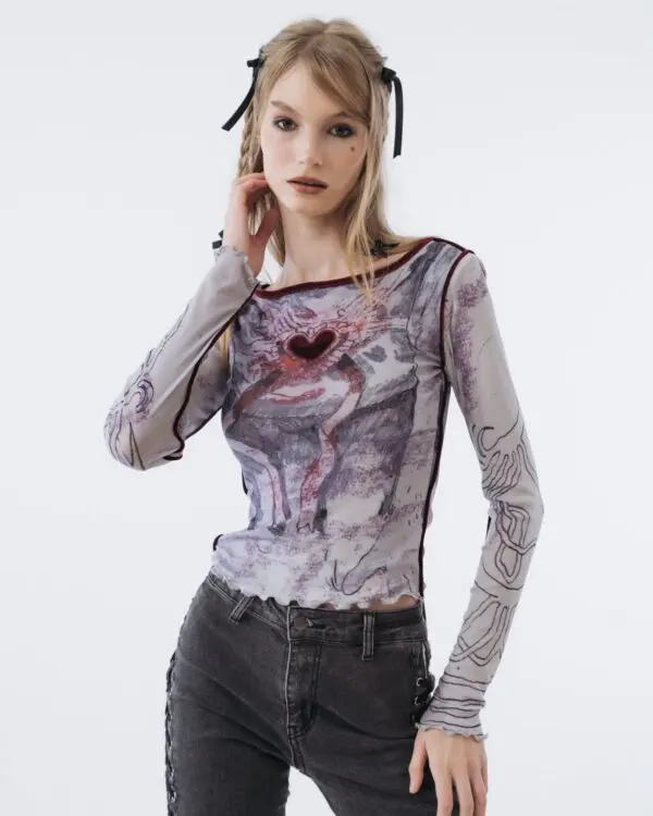Capulet Long Sleeve Mesh Top - Image 4