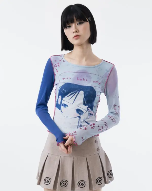 Allo Lola Long Sleeves Mesh Top - Image 4