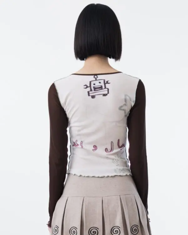 Layal Long Sleeves Mesh Top - Image 3
