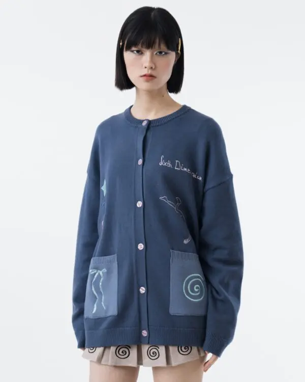 Confetti Embroidery Cardigan - Image 2