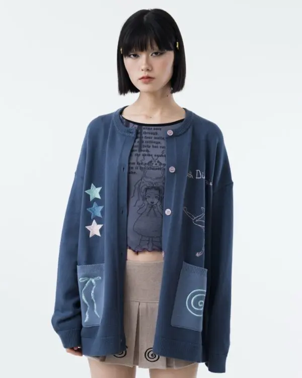 Confetti Embroidery Cardigan - Image 4