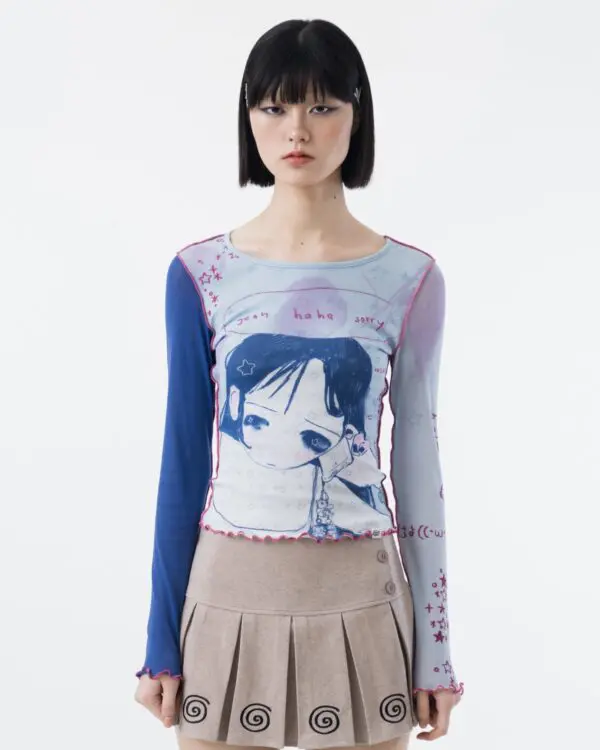 Allo Lola Long Sleeves Mesh Top - Image 2