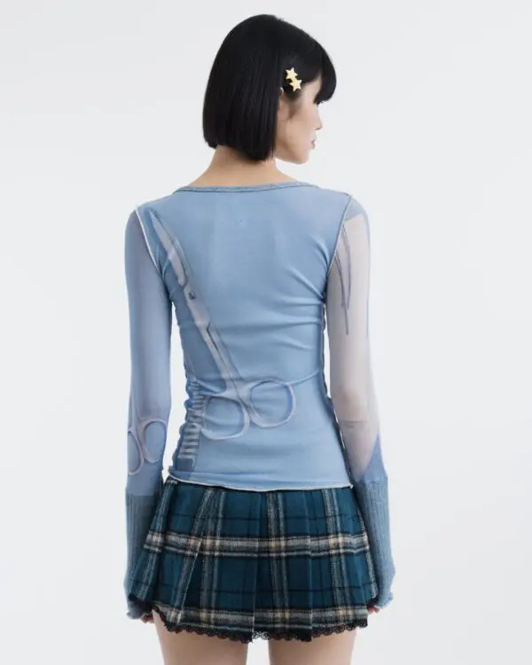Metamorphosis Long Sleeves Mesh Top - Image 3