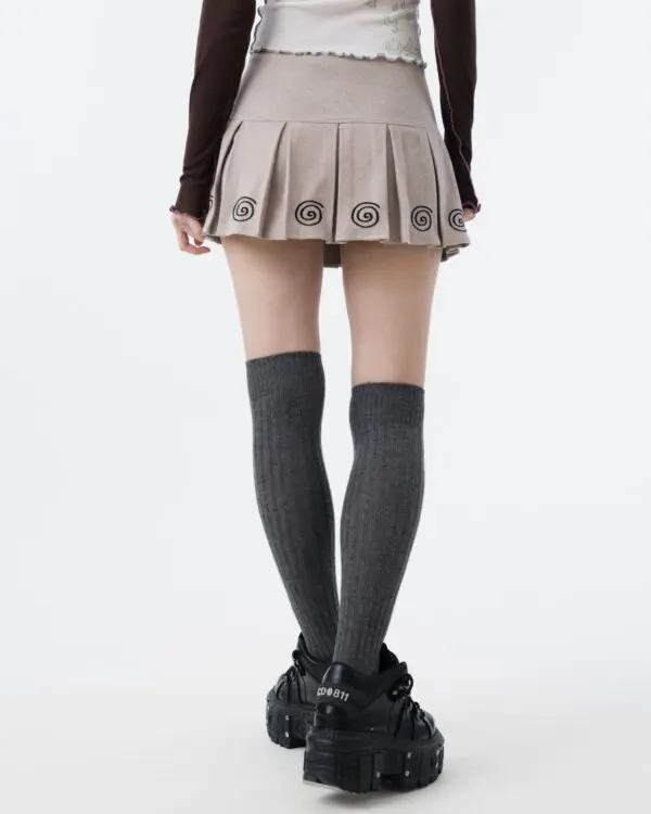 Greige Built-in Shorts Skirt - Image 5