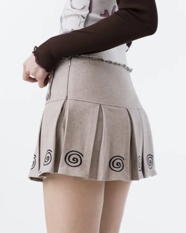 Greige Built-in Shorts Skirt - Image 6