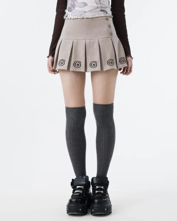 Greige Built-in Shorts Skirt - Image 3