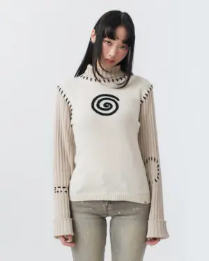 Stitches Turtle Neck Sweater (SHIPPING THURSDAY)
