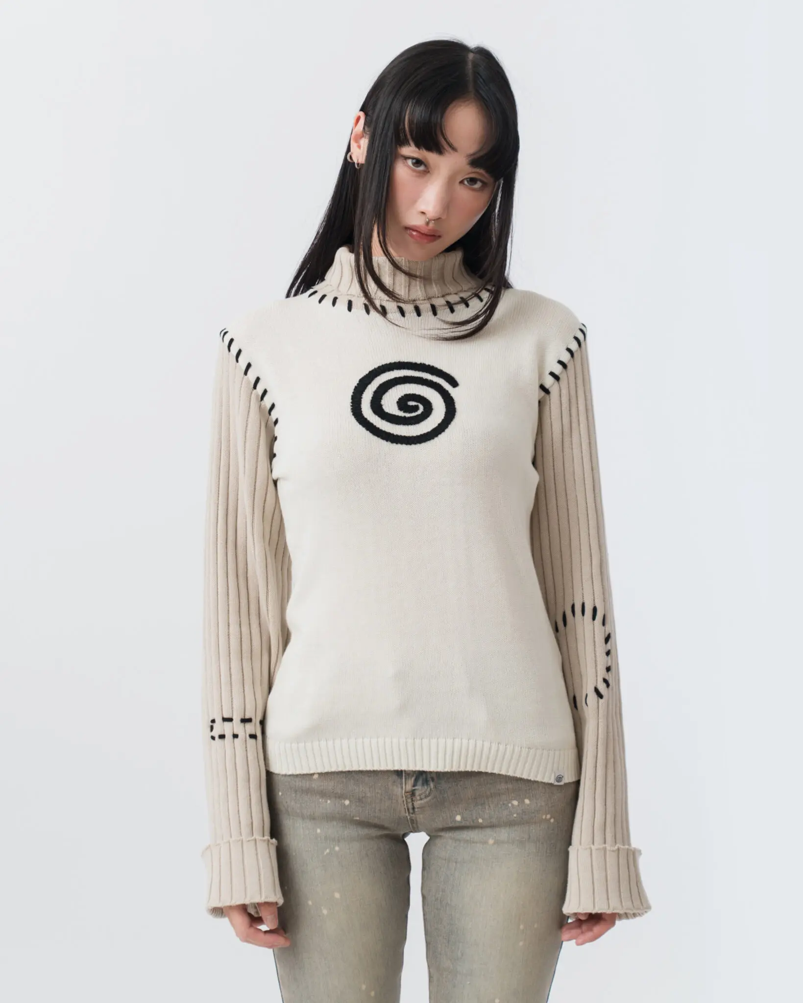 Stitches Turtle Neck Sweater (SHIPPING THURSDAY)