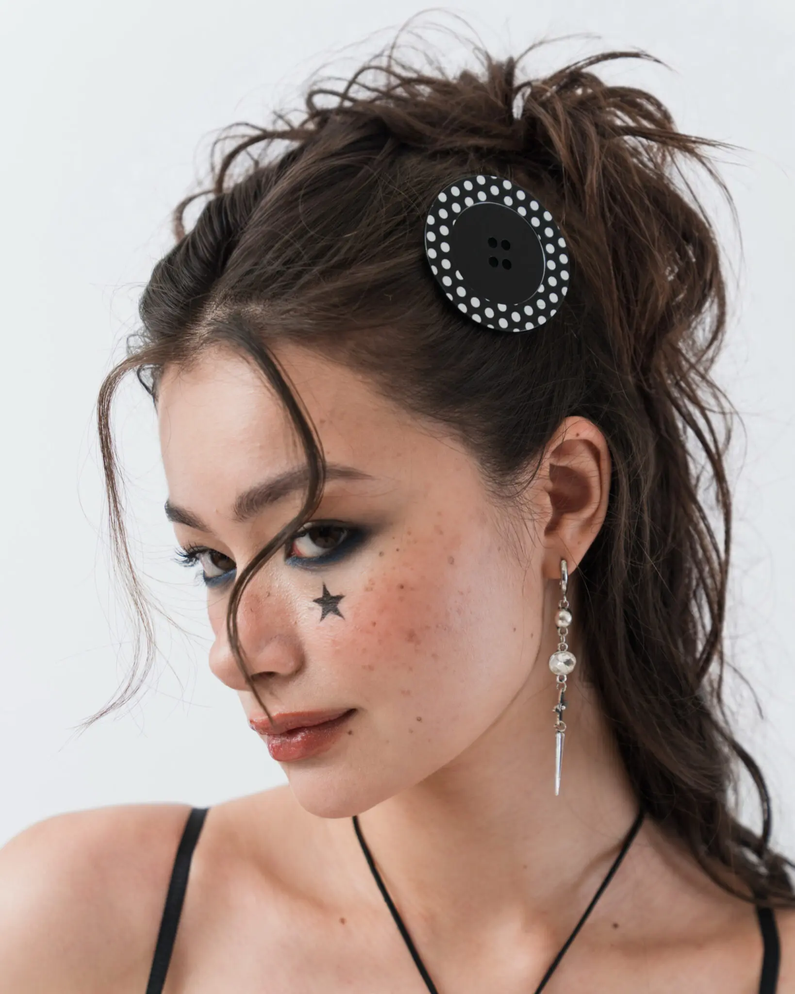 Polka Button Hairclip