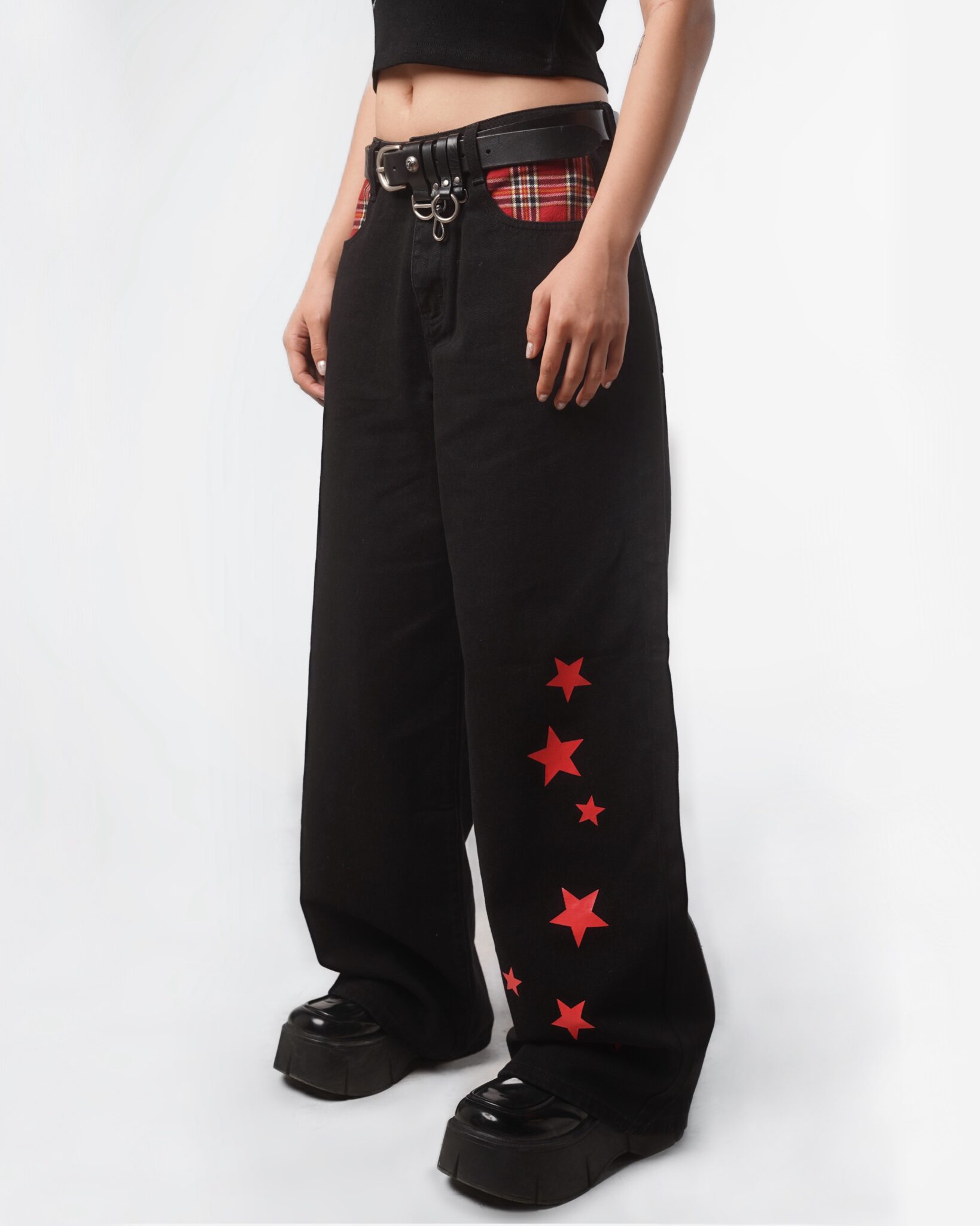 Red Stars Adjustable Pants