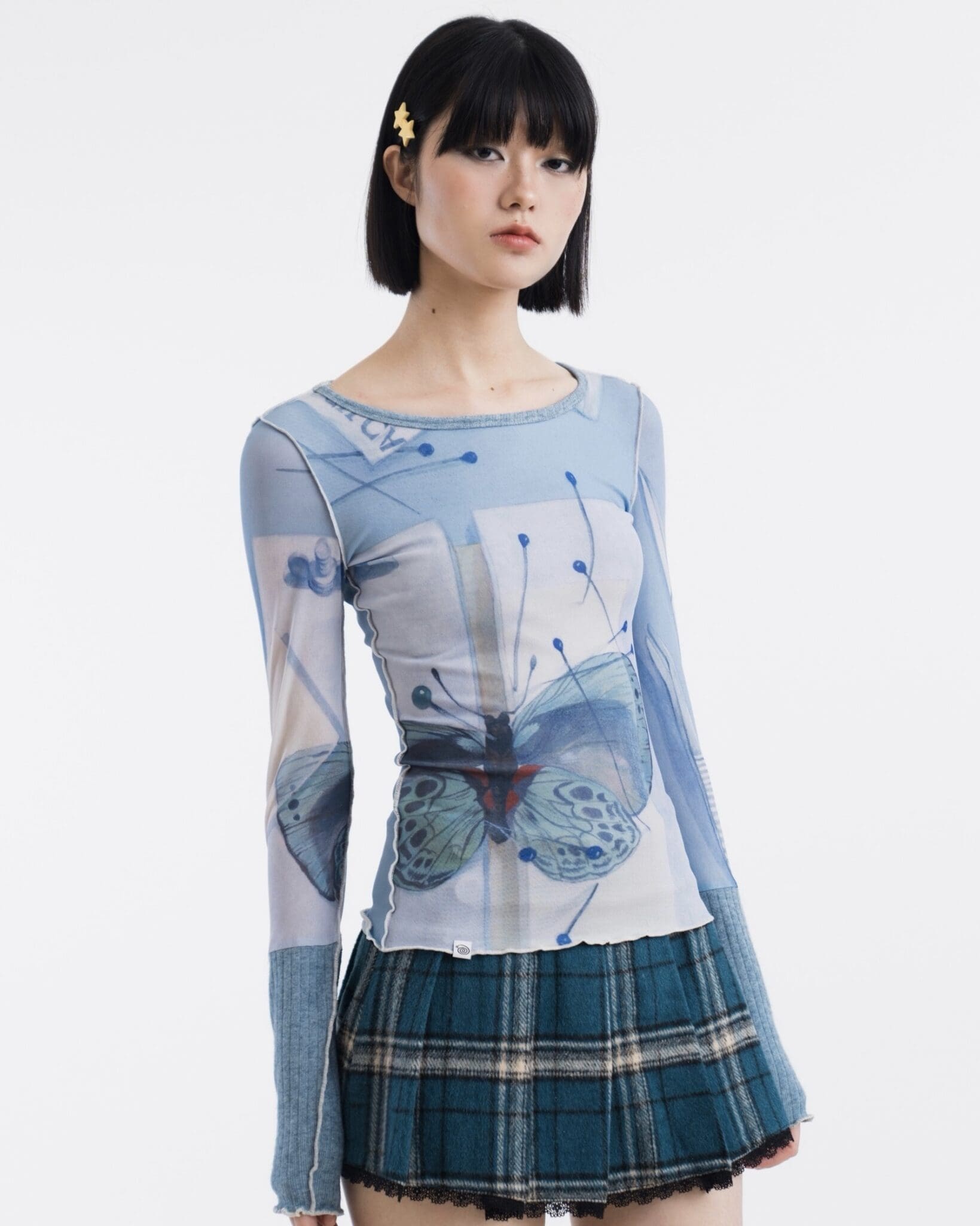 Metamorphosis Long Sleeves Mesh Top