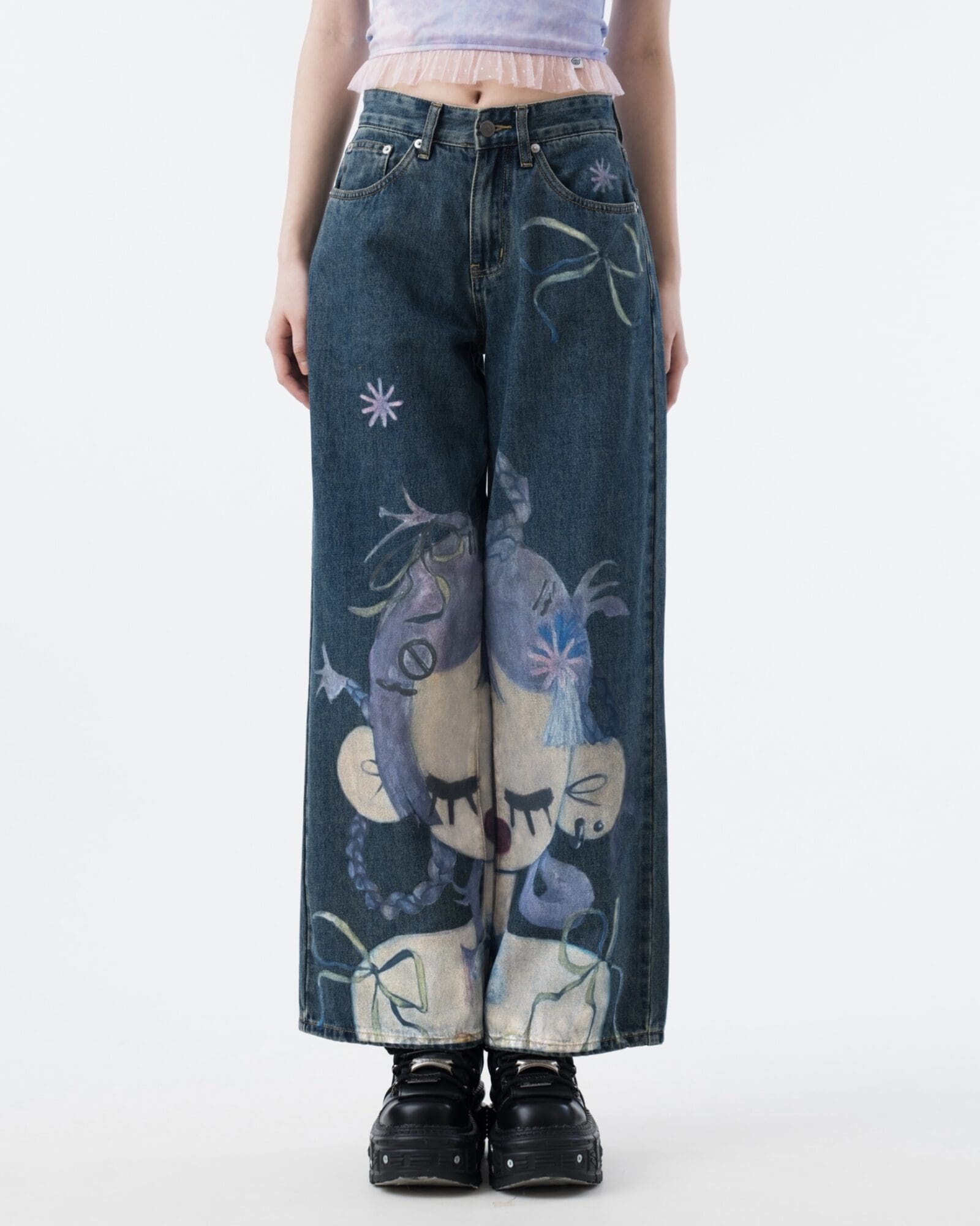 【SATIIIZ】Eka Balloon Banding Denim Pants SATIIIZ】Eka Balloon Banding Denim Pants