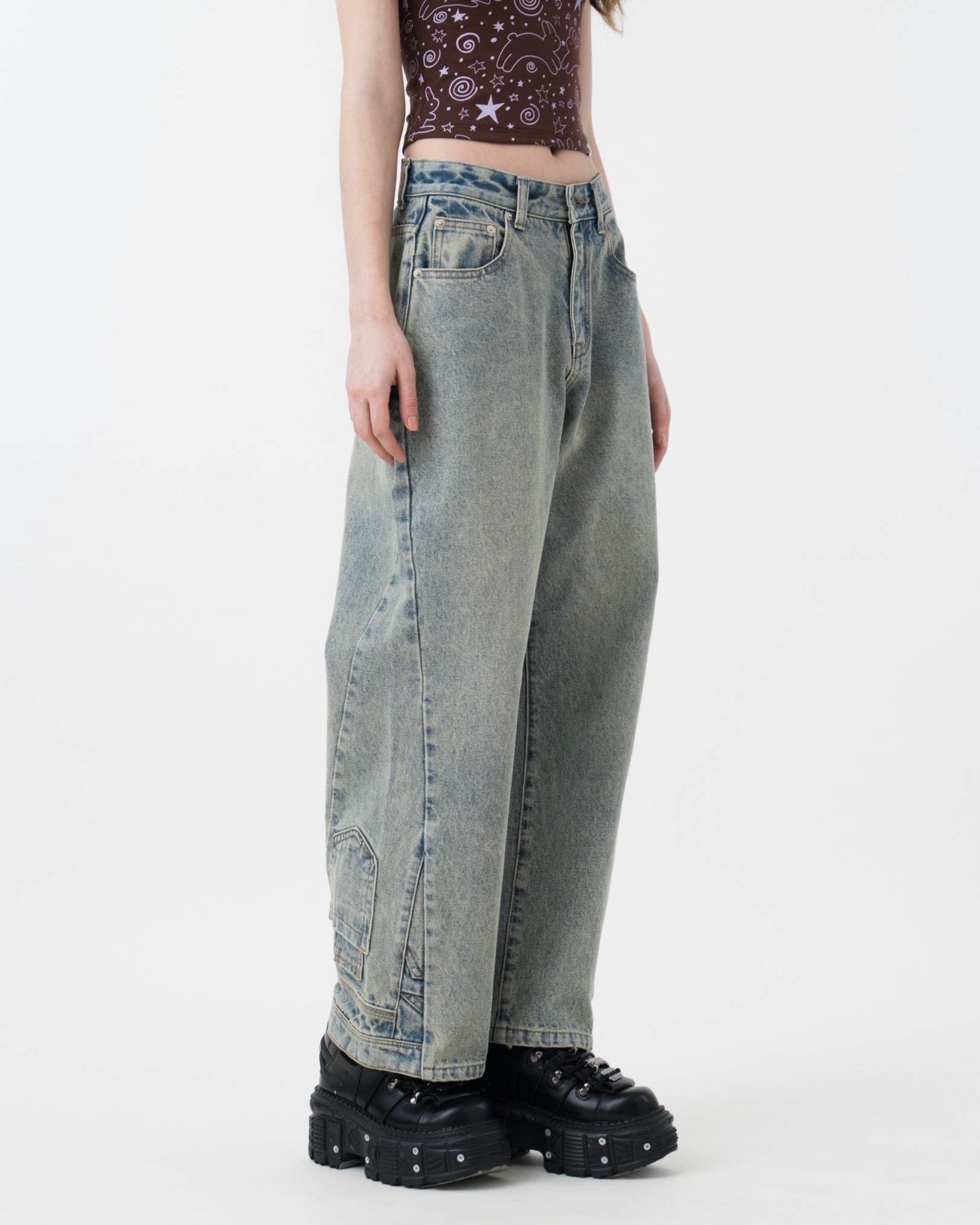 Upside Down Adjustable Jeans