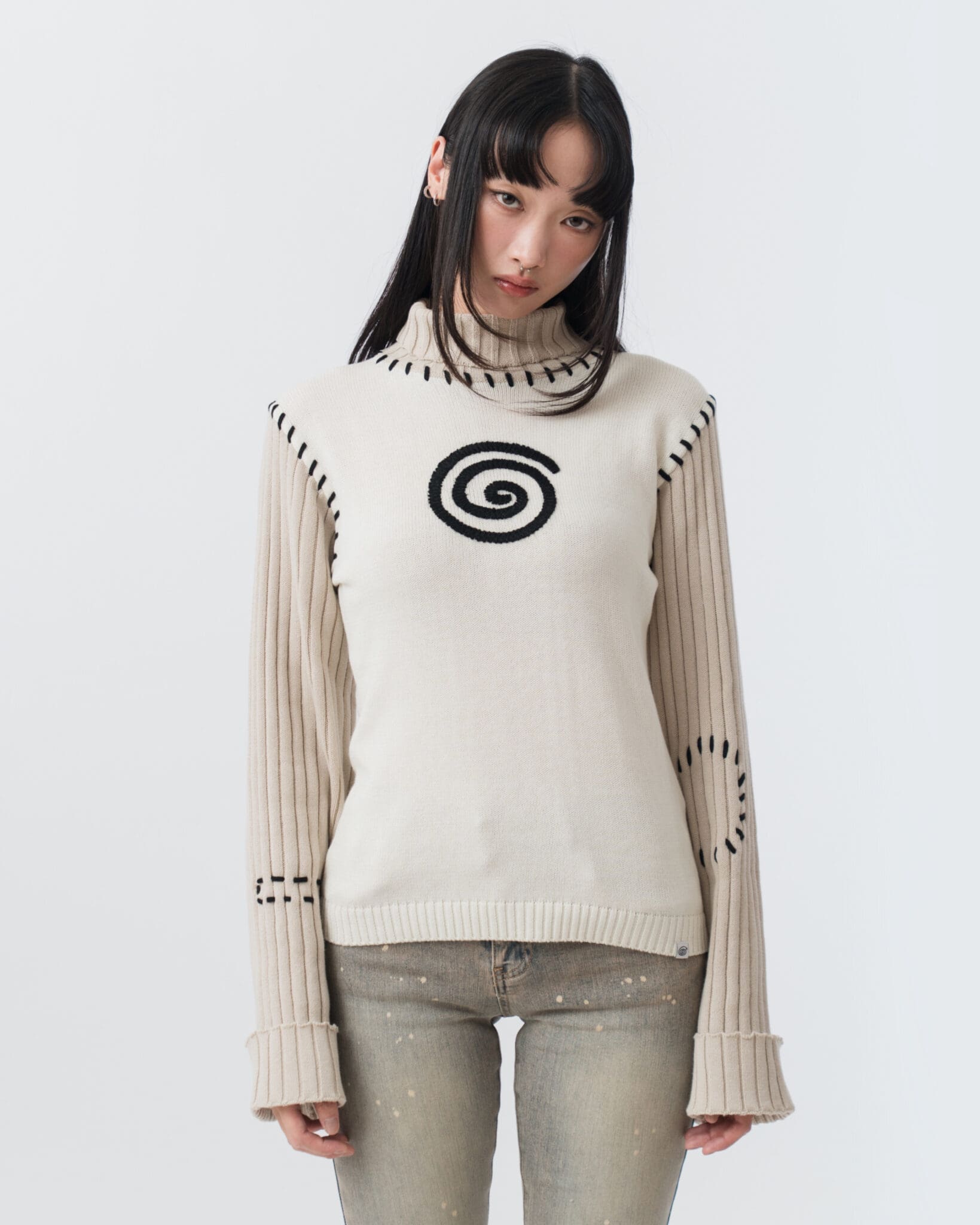 Stitches Turtle Neck Sweater