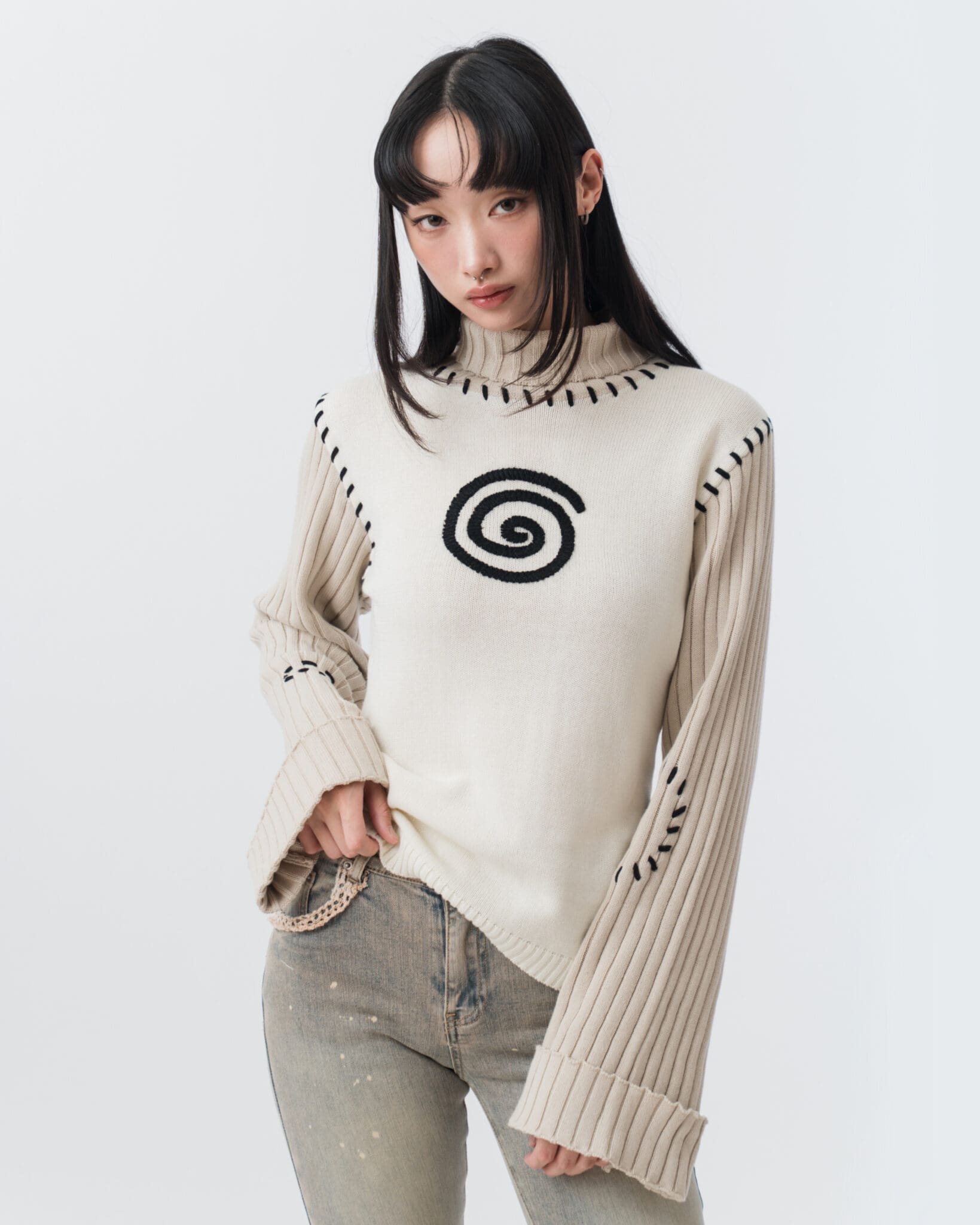 Stitches Turtle Neck Sweater – sixthdimension.shop