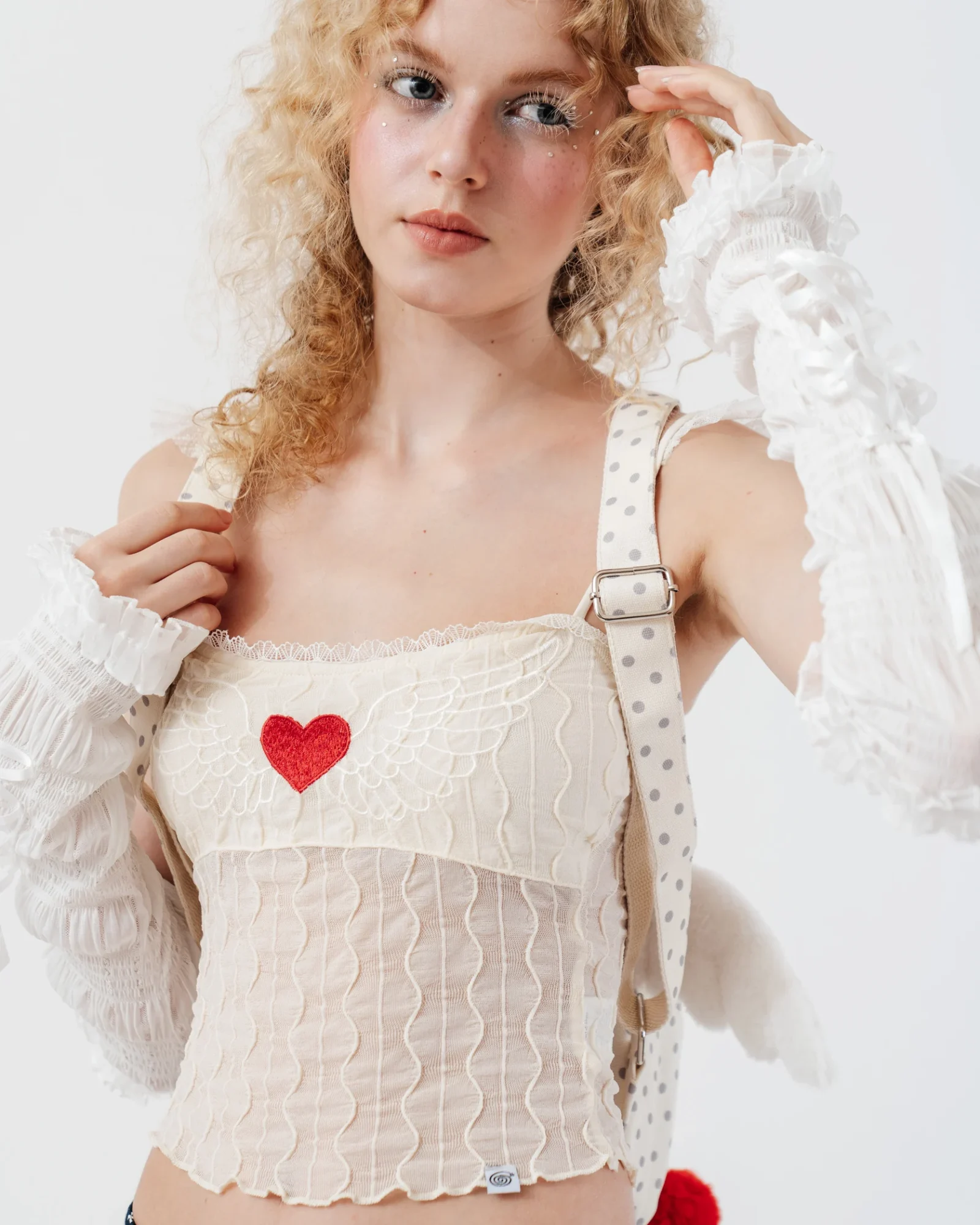トップス 3D embroidery dot camisole Desire Cami Top – sixthdimension.shop
