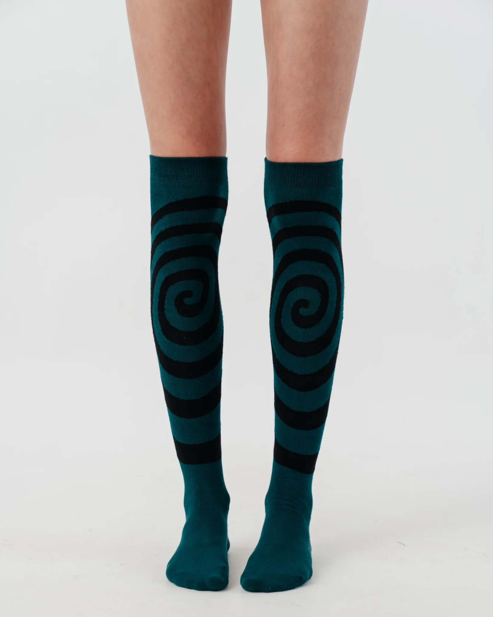 Mint Swirls Knee Socks