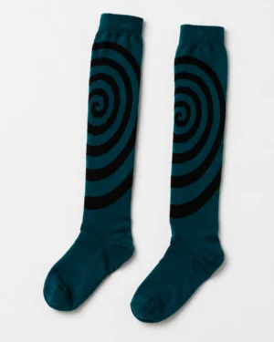 Mint Swirls Knee Socks